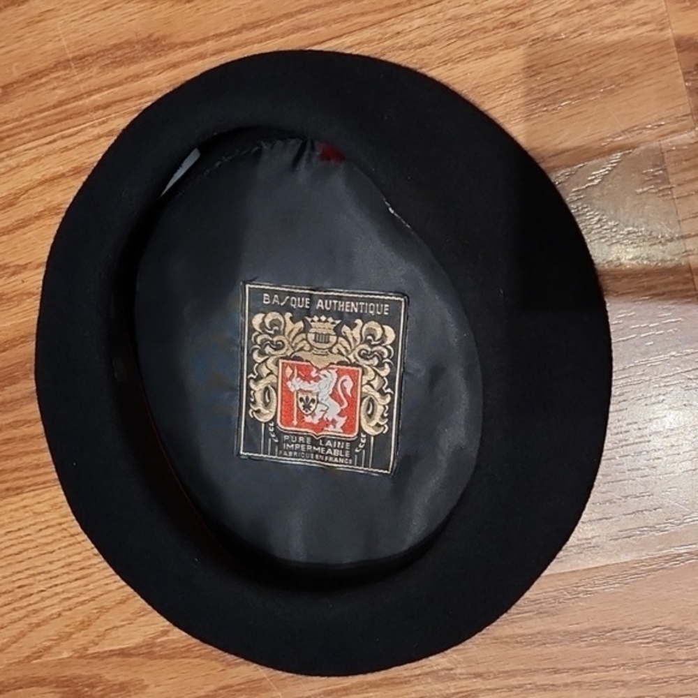 Vintage Beret‎ vrai Basque 58-9.5 pure Laine - Picture 3 of 7